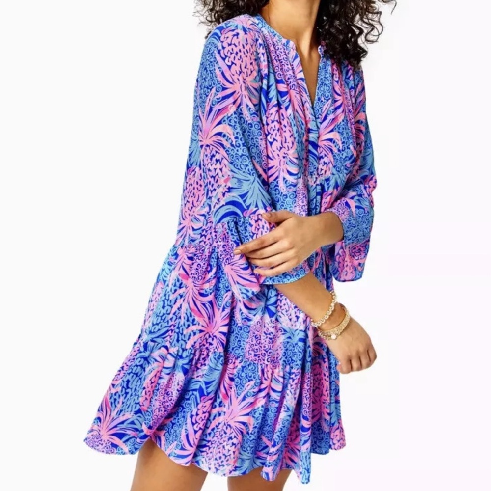 Lilly Pulitzer Gabriel Dress Borealis Blue 14